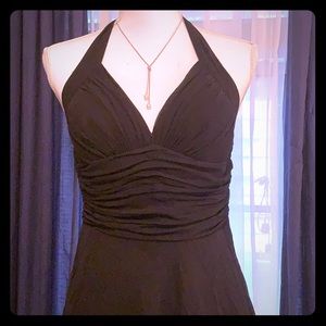 Black halter dress
